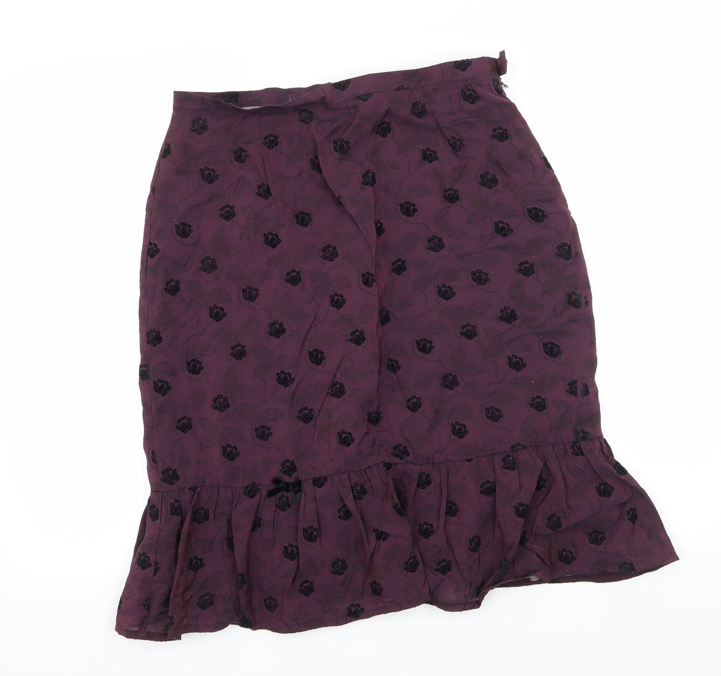 Renaissance Womens Purple Geometric  A-Line Skirt Size 12