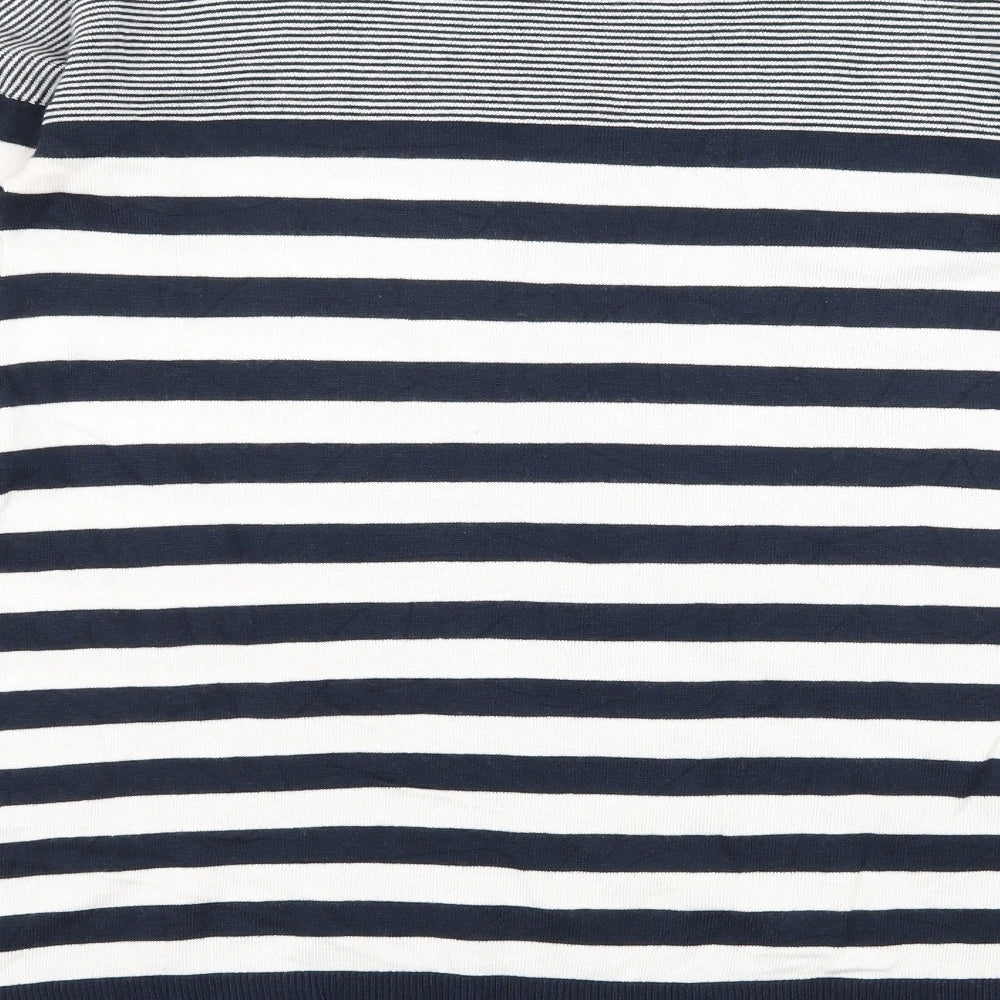Atmosphere Womens Blue Striped Knit Pullover Jumper Size 10
