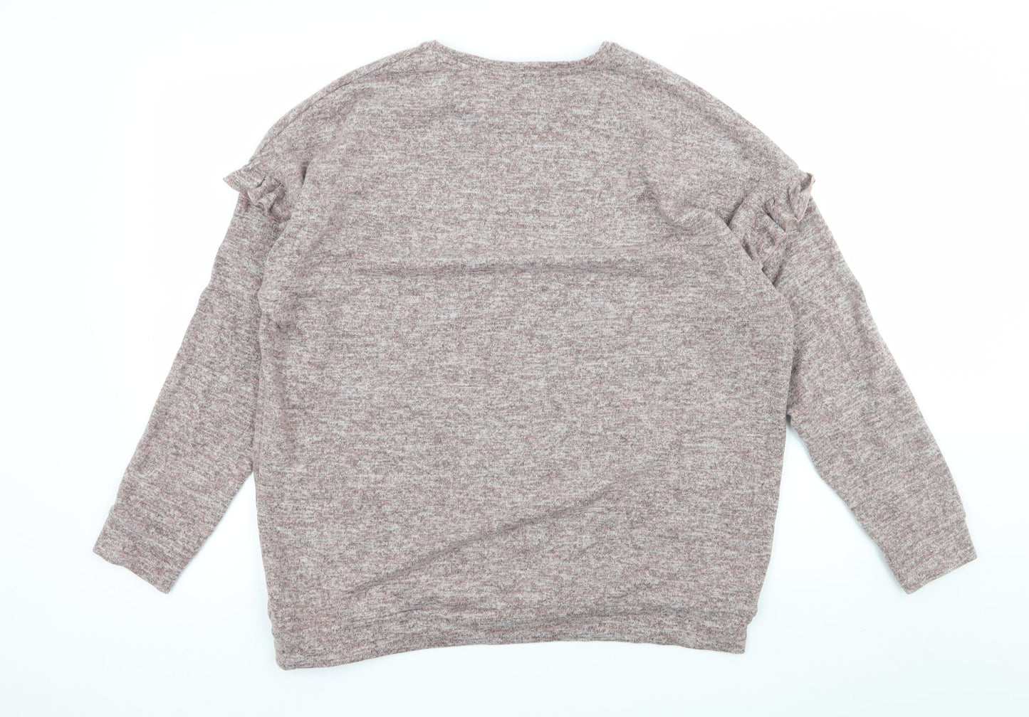 Papaya Womens Pink  Jersey Pullover Sweatshirt Size 18