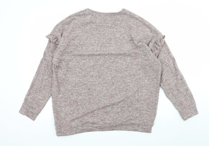 Papaya Womens Pink  Jersey Pullover Sweatshirt Size 18