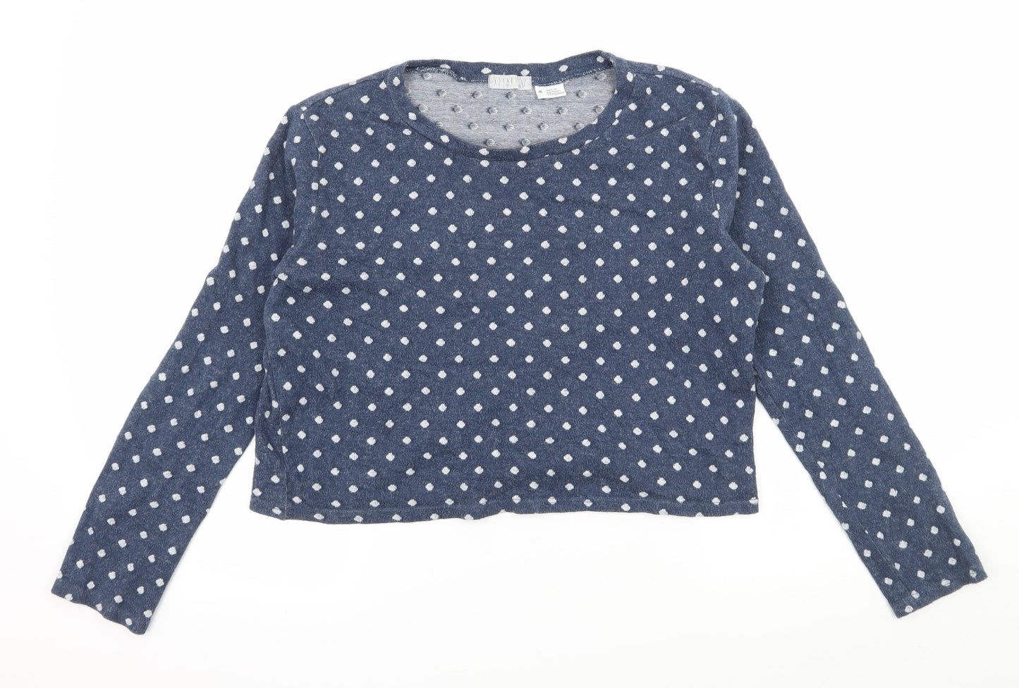 Womens UK Size M Cooperative Blue Basic T-Shirt