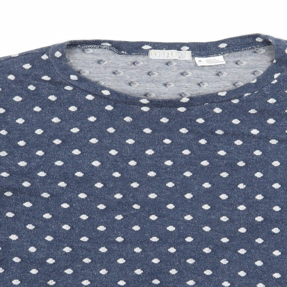 Womens UK Size M Cooperative Blue Basic T-Shirt