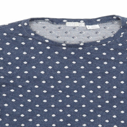 Womens UK Size M Cooperative Blue Basic T-Shirt