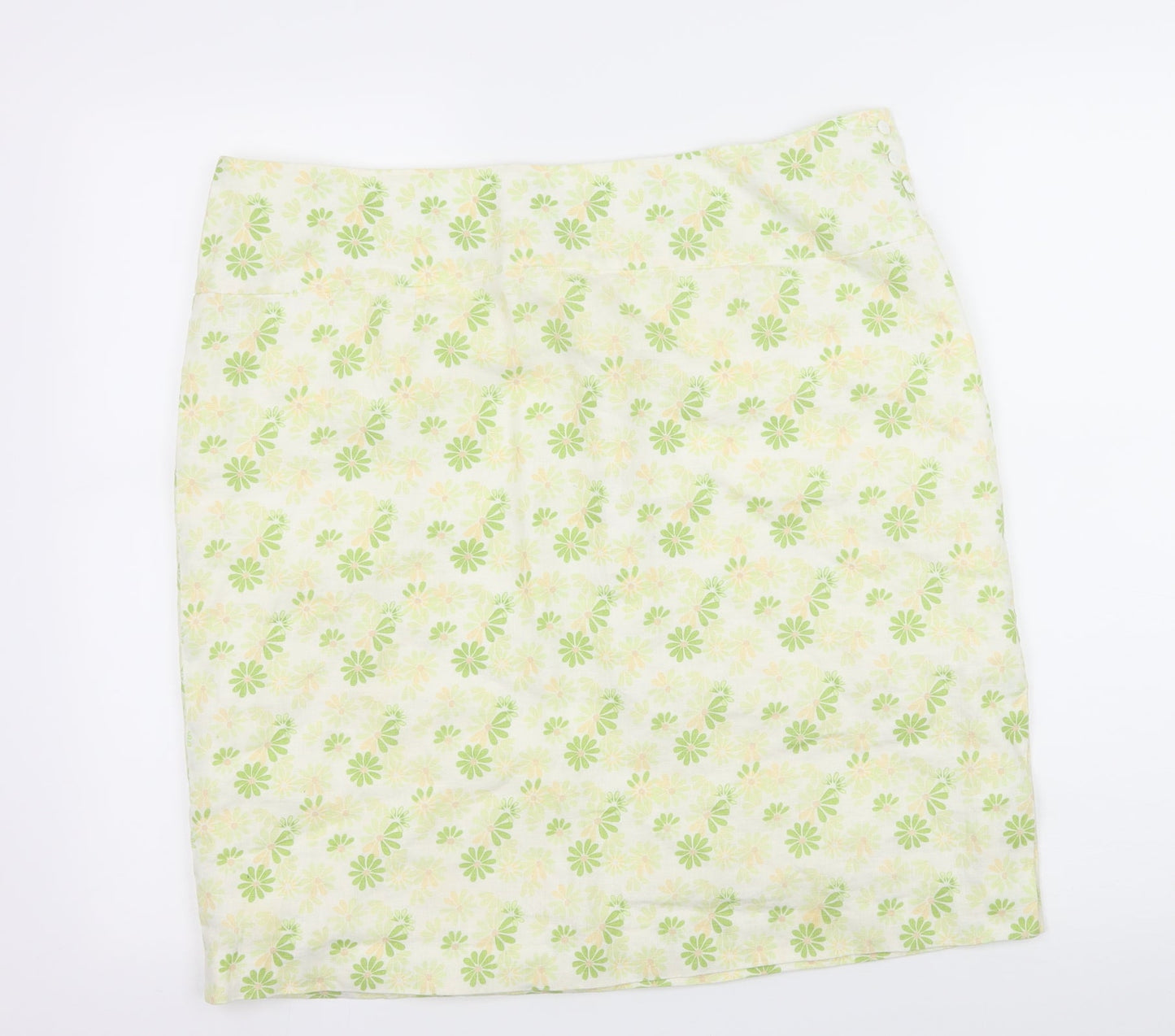 Kaliko Womens Green Geometric  A-Line Skirt Size 18