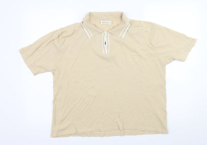 Bonmarché Womens Beige  Knit Basic T-Shirt Size XL