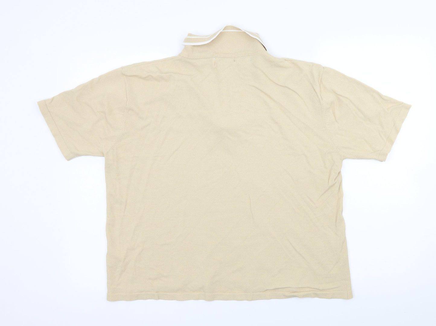 Bonmarché Womens Beige  Knit Basic T-Shirt Size XL