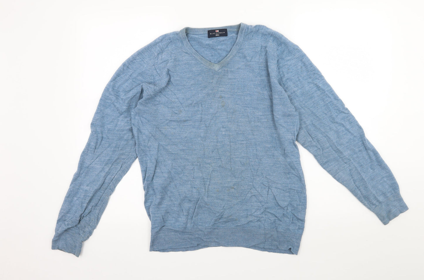 Blue Harbour Mens Blue  Knit Pullover Jumper Size S