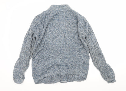 Preworn Womens Blue  Knit Cardigan Jumper Size 8