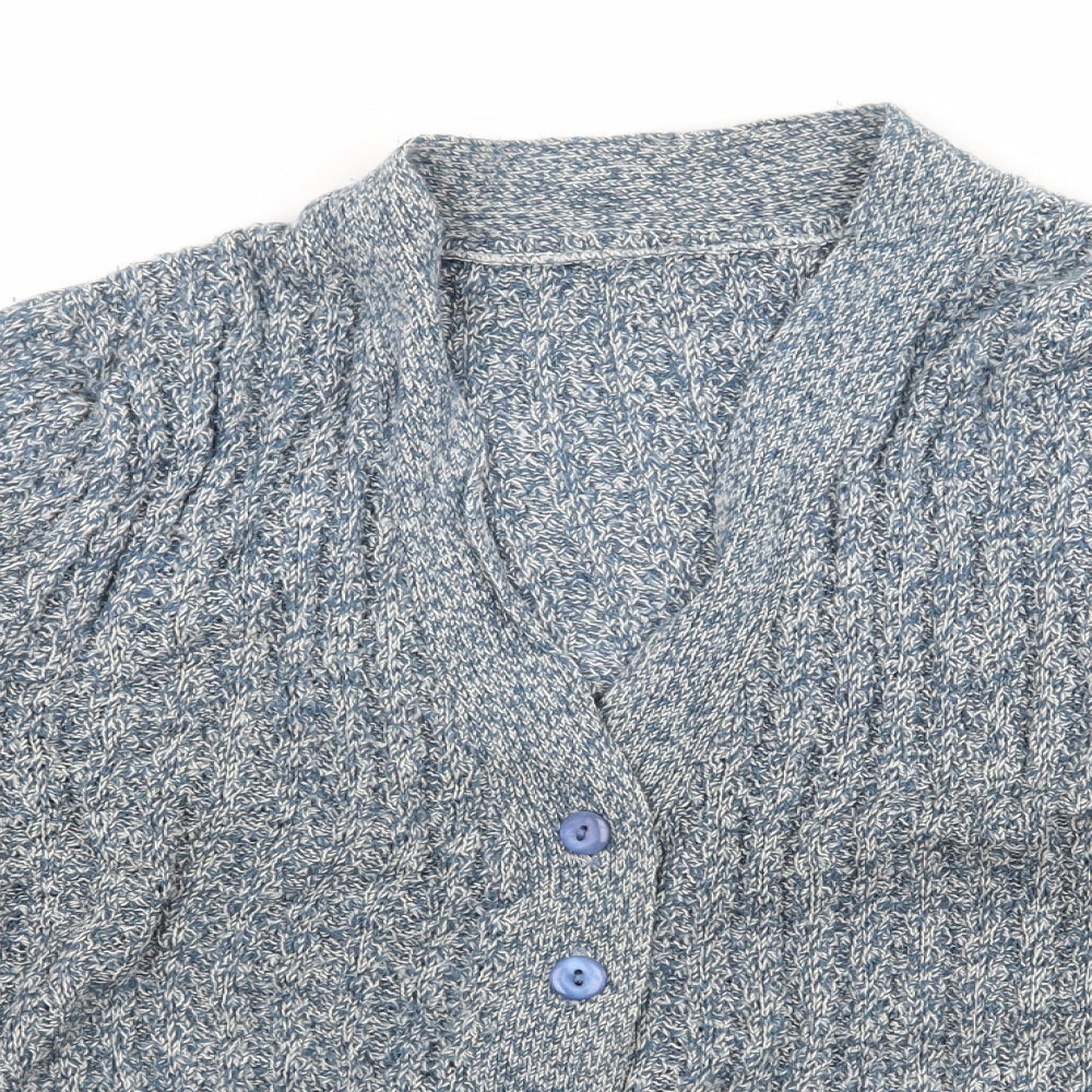 Preworn Womens Blue  Knit Cardigan Jumper Size 8