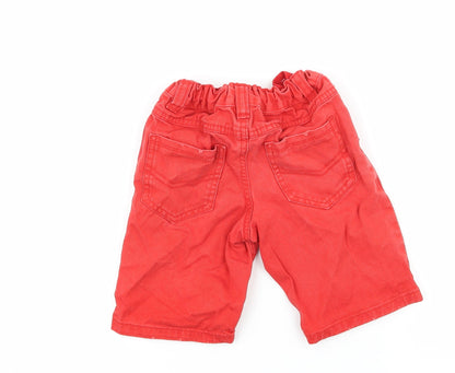 Denim & Co. Boys Red  Denim Bermuda Shorts Size 5-6 Years