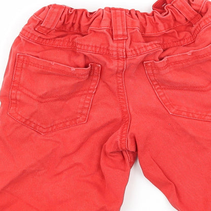 Denim & Co. Boys Red  Denim Bermuda Shorts Size 5-6 Years