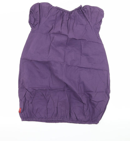 name it Girls Purple Geometric  T-Shirt Dress  Size 9-10 Years  - Star