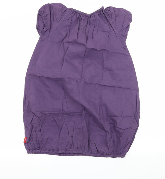 name it Girls Purple Geometric  T-Shirt Dress  Size 9-10 Years  - Star