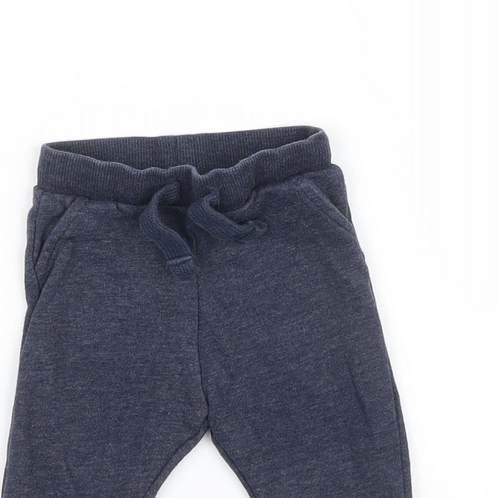 F&F Baby Blue Ikat  Jogger Trousers Size 3-6 Months L68 cm