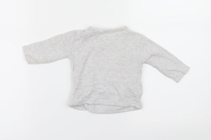 Primark Baby Grey Solid  Capri Pyjama Top Size 3-6 Months