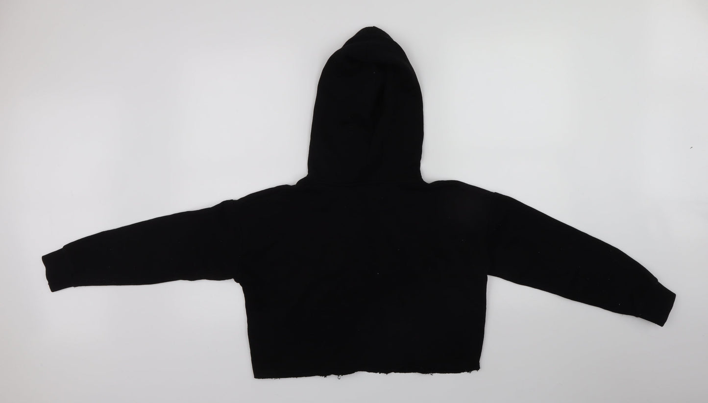New Look Girls Black   Pullover Hoodie Size 12-13 Years  - Cropped