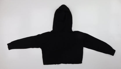 New Look Girls Black   Pullover Hoodie Size 12-13 Years  - Cropped