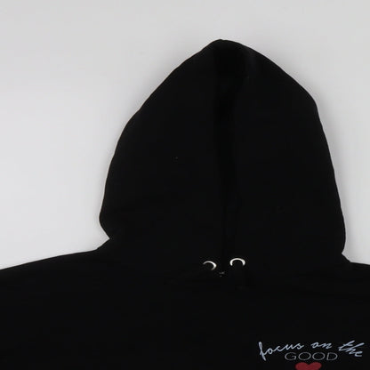 New Look Girls Black   Pullover Hoodie Size 12-13 Years  - Cropped