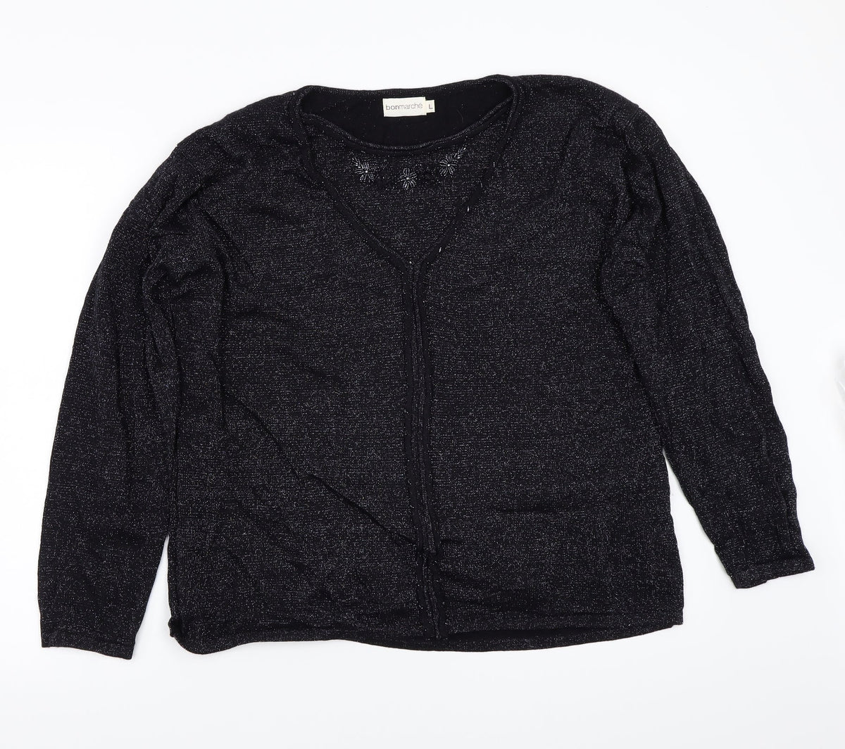 Bonmarché Womens Black Pullover Jumper Size L
