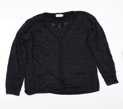 Bonmarché Womens Black Pullover Jumper Size L