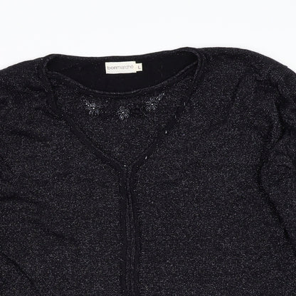 Bonmarché Womens Black Pullover Jumper Size L