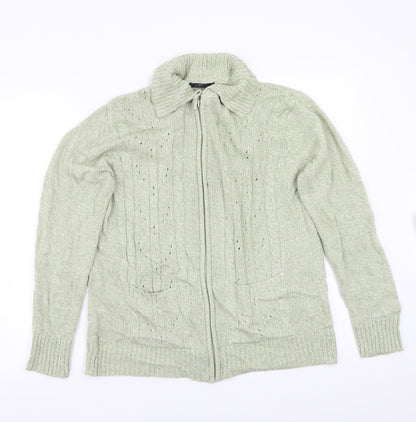 BM  Womens Green   Cardigan Jumper Size M