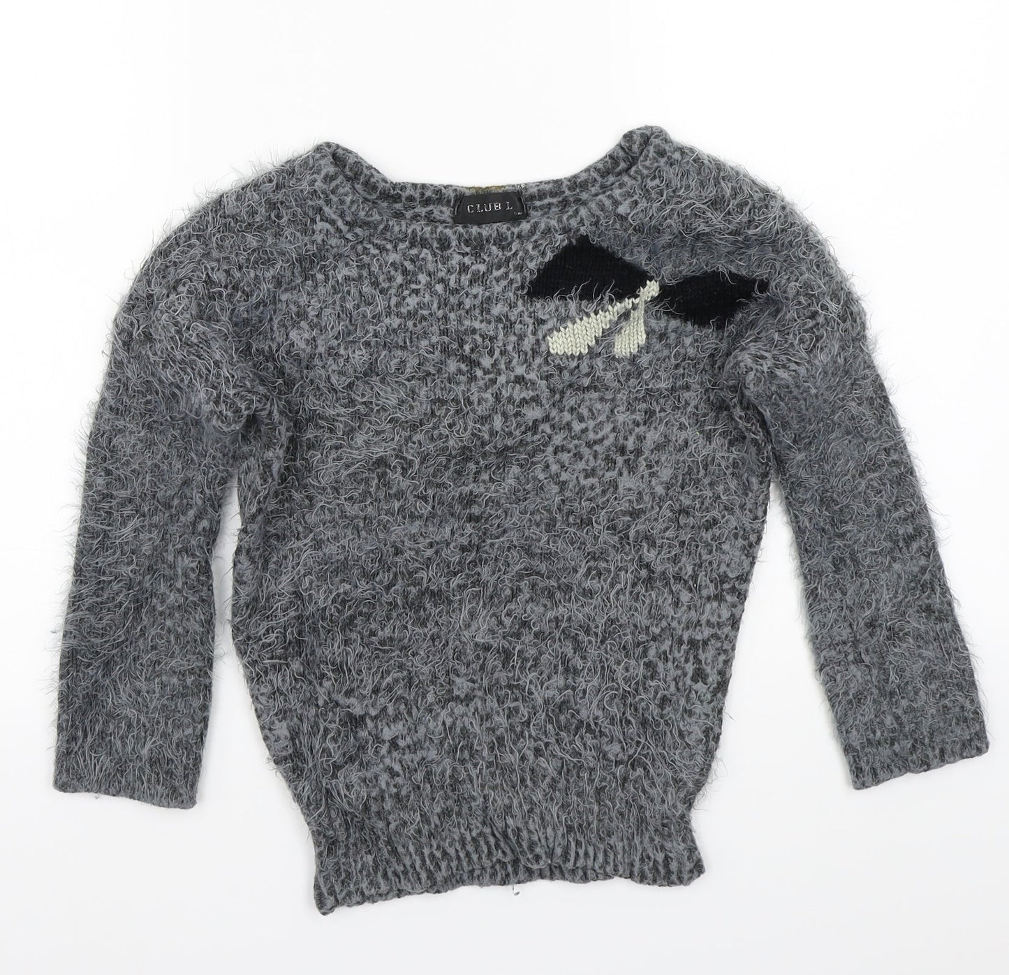 Club L Womens Grey   Pullover Jumper Size S
