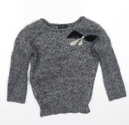 Club L Womens Grey   Pullover Jumper Size S