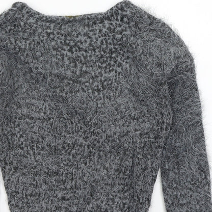 Club L Womens Grey   Pullover Jumper Size S