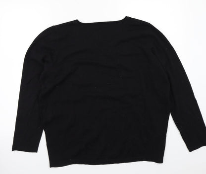 Triangle Womens Black   Pullover Jumper Size M