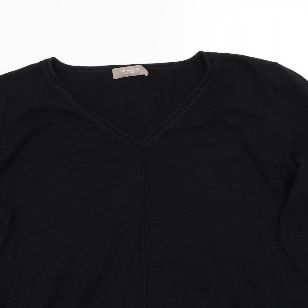 Triangle Womens Black   Pullover Jumper Size M