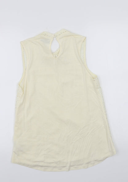 Womens UK Size S H&M Beige Basic T-Shirt