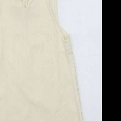 Womens UK Size S H&M Beige Basic T-Shirt
