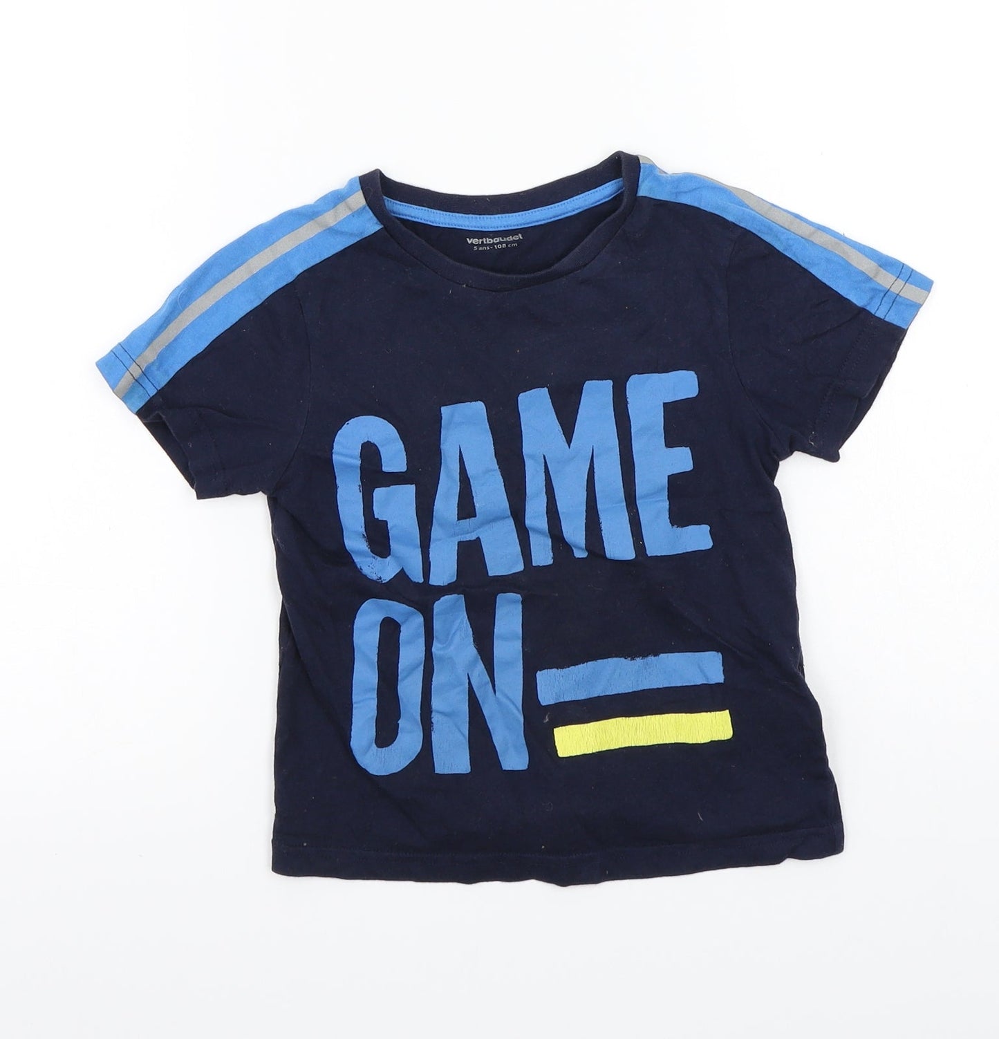 Vertbaudet Boys Blue   Basic T-Shirt Size 5 Years
