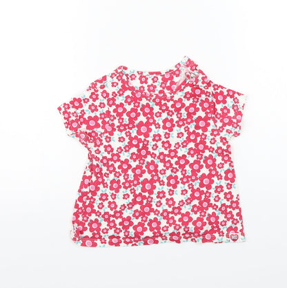 Mothercare Baby Pink Floral  Basic Polo Size 18-24 Months