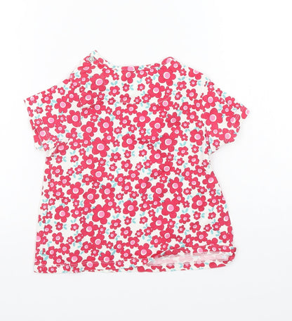 Mothercare Baby Pink Floral  Basic Polo Size 18-24 Months