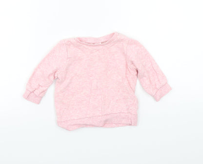 H&M Girls Pink   Pullover Jumper Size 3-6 Months