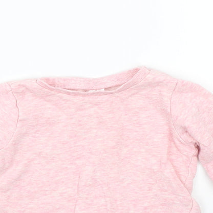 H&M Girls Pink   Pullover Jumper Size 3-6 Months