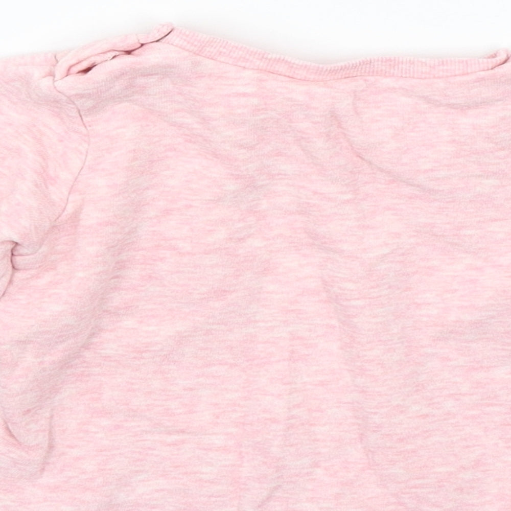 H&M Girls Pink   Pullover Jumper Size 3-6 Months