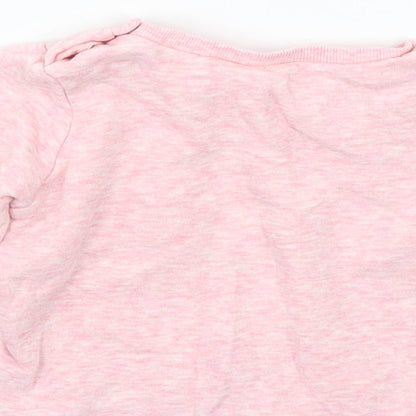 H&M Girls Pink   Pullover Jumper Size 3-6 Months