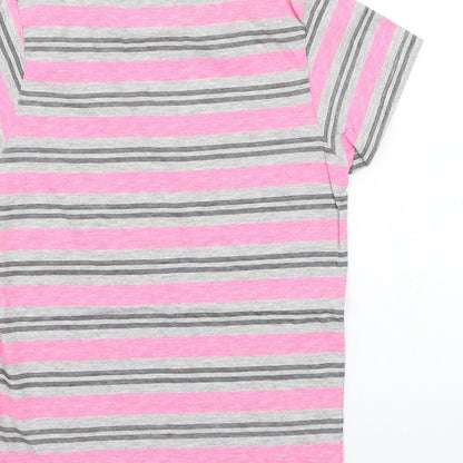Urban Debt Boys Grey Striped  Basic T-Shirt Size 9 Years