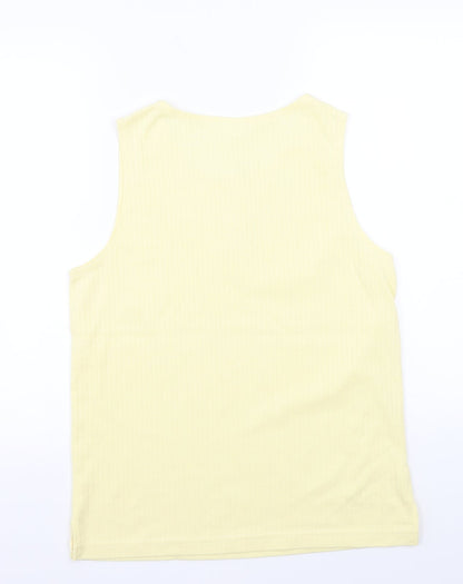 Womens UK Size 14 Preworn Yellow Basic Tank