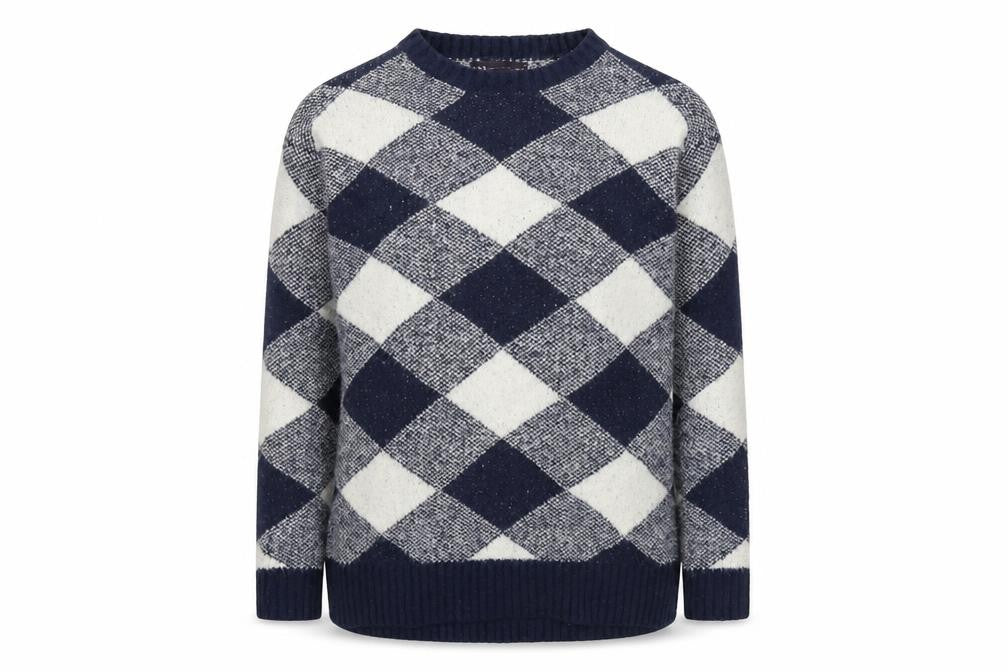 Marks & Spencer Womens Multicoloured Check Knit Pullover Jumper Size S