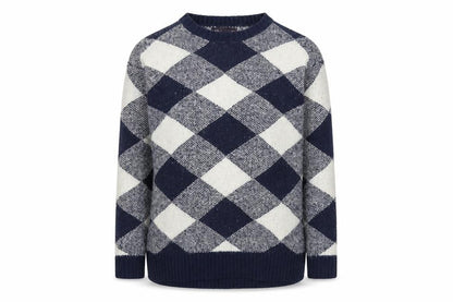 Marks & Spencer Womens Multicoloured Check Knit Pullover Jumper Size S