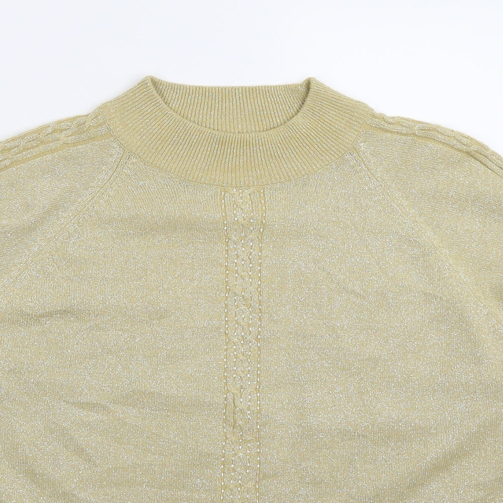 Bonmarché Womens Gold Knit Pullover Jumper Size M