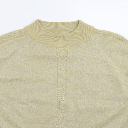 Bonmarché Womens Gold Knit Pullover Jumper Size M