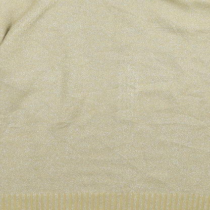 Bonmarché Womens Gold Knit Pullover Jumper Size M