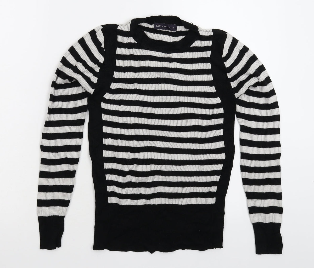 Marks & Spencer Womens Multicoloured Striped Knit Pullover Jumper Size 10