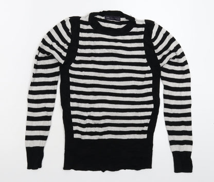 Marks & Spencer Womens Multicoloured Striped Knit Pullover Jumper Size 10