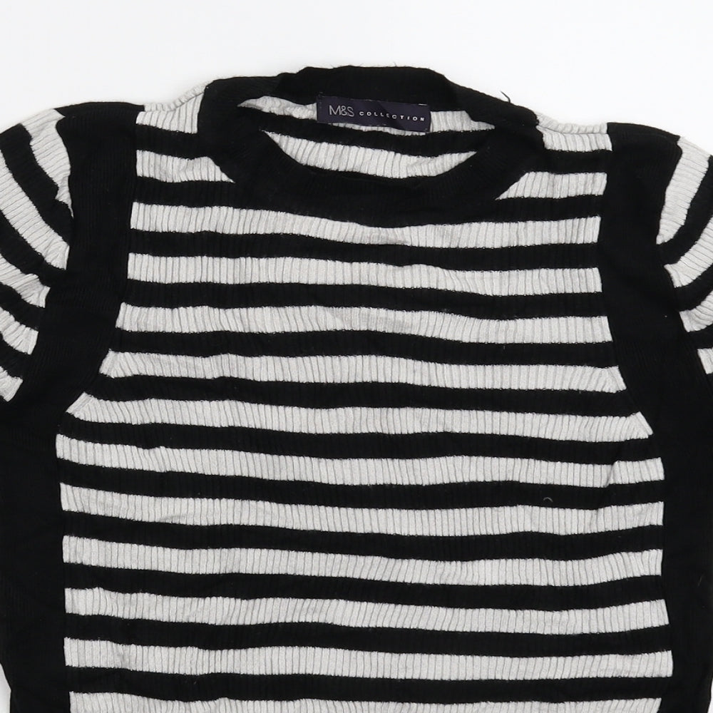 Marks & Spencer Womens Multicoloured Striped Knit Pullover Jumper Size 10